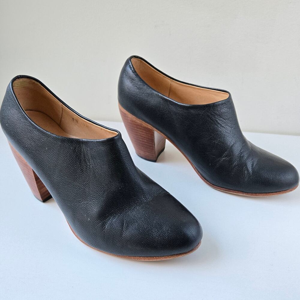 Dieppa Restrepo Lady Antilop Black Leather Low Cut Ankle Boots Womens Size 7.5